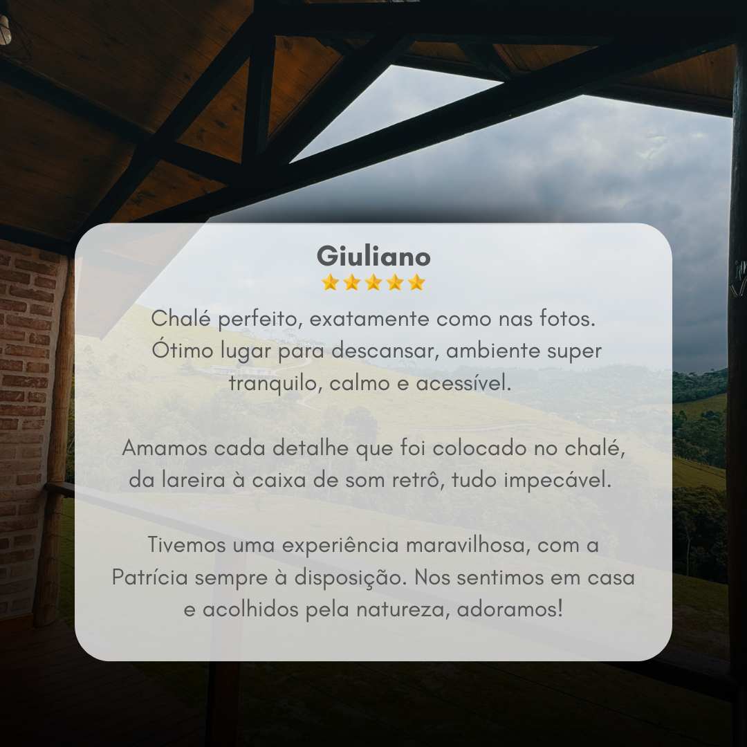 Depoimento Giuliano SITE CHALÉ EU NA MONTANHA - EM SANTO ANTÔNIO DO PINHAL - S.P